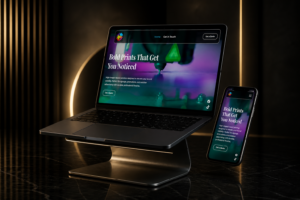 Modern luxury web design presentation